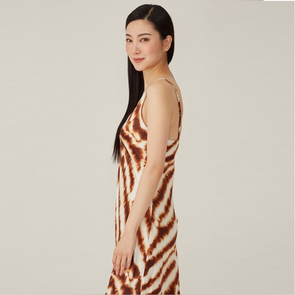 Natori Ethereal Tiger Silky Satin Dress | Size 1X - Picture 2 of 7